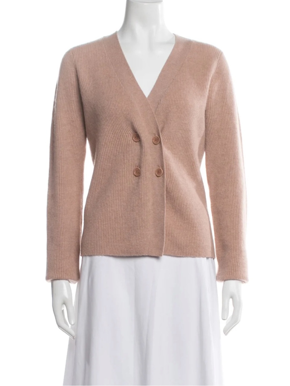 NAADAM Blush Double-Breasted V-Neck Cardigan
